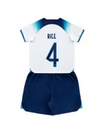 Anglie Declan Rice #4 Domácí dres pro děti MS 2022 Krátký Rukáv (+ trenýrky)
